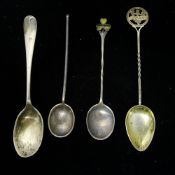 Four silver coffee spoons