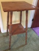 A Victorian oak side table