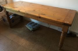 A modern pine kitchen table