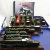 Fourteen model steam engines