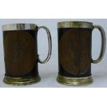 A pair of 19th century Japanese bamboo tankards