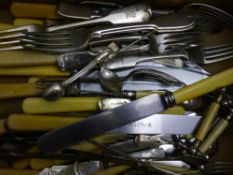 A quantity of plated cutlery