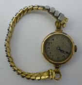 A 9 ct gold cased ladies Rolex