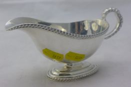 A silver sauce boat