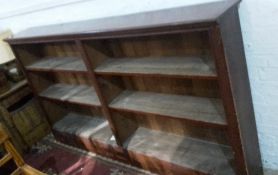 A double fronted Victorian standing bookcase