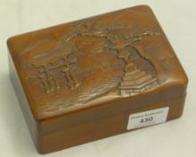 A Chinese carved wooden box