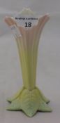 A Royal Worcester leaf moulded specimen vase,