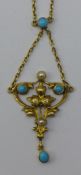 An Art Nouveau 15 ct gold,