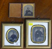 Three Victorian daguerreotypes