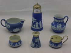 A small quantity of Victorian Wedgwood Jasper ware