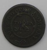 An 1811 private token coin,