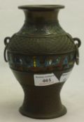 A small Chinese cloisonne vase