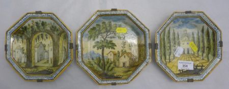 Three 19th century faience dishes