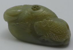 A jade brush washer/inkpot