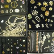 A quantity of costume jewellery, etc.