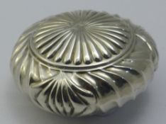 A Victorian silver pill box