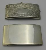 Two silver card cases