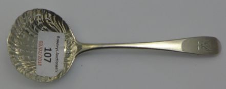 A Georgian silver sifter spoon