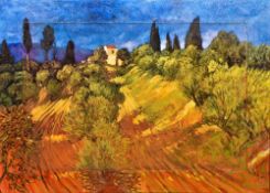 PHILLIP CRAIG (born 1951) Canadian Olive Grove Hand embellished print Signed and dated 2000 111 x