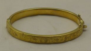 A 9 ct gold bangle