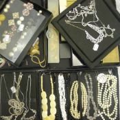 A quantity of costume jewellery, etc.