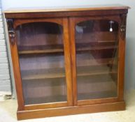 A Victorian mahogany glazed bookcase