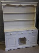 A white painted pine dresser