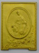 An early 20th century gilt plaque