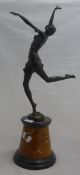 An Art Deco style bronze figure of a dancing girl