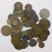 A quantity of copper coins