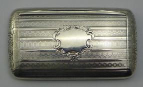 A Victorian silver snuff box