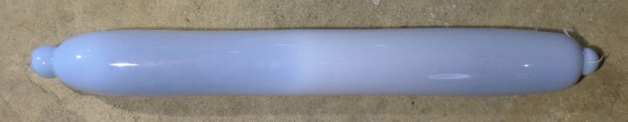 A large 19th century coloured glass rolling pin