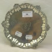 A small silver salver