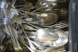 A quantity of plated cutlery