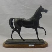 A bronze model of a horse