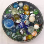 A small collection of marbles,