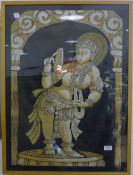 An Indian fabric print of a deity