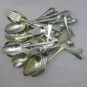 A quantity of silver flatware