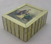 A Victorian ivory box,