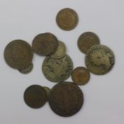 A quantity of French and Russian coins