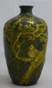 A gilt heightened Chinese bronze vase