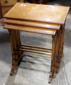 An Edwardian satinwood nest of tables