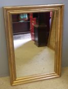 A gilt framed mirror