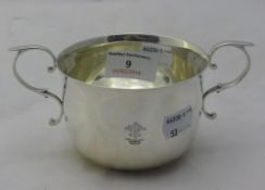 A silver porringer