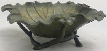 A bronze lily bowl