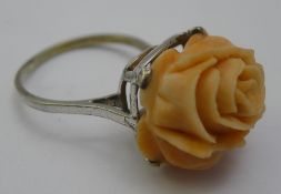 A carved coral ring