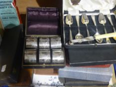 A quantity of silver plated flatware, meat plate, box camera, etc.