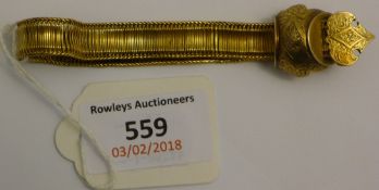 A Victorian unmarked gold adjustable bracelet