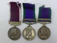 A set of three Elizabeth II military replacement medals