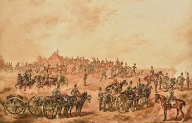 Attributed to REGINALD AUGUSTUS WYMER (1849-1935) British Royal Artillery Manoeuvrers Watercolour